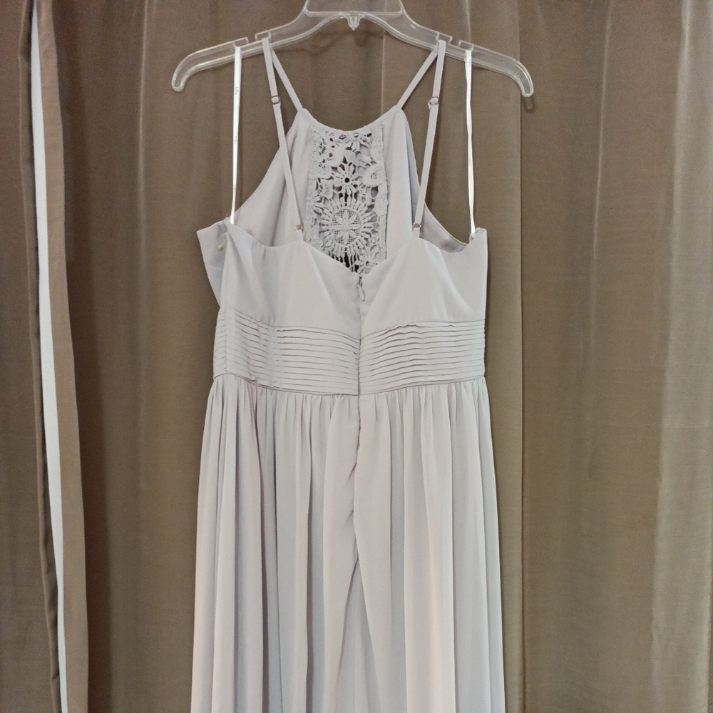 Lulu's Cherish The Night Grey Lace Maxi Dress XL - Picture 5 of 8